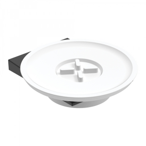 PORTA SAPONE DA PARETE NERO OPACO