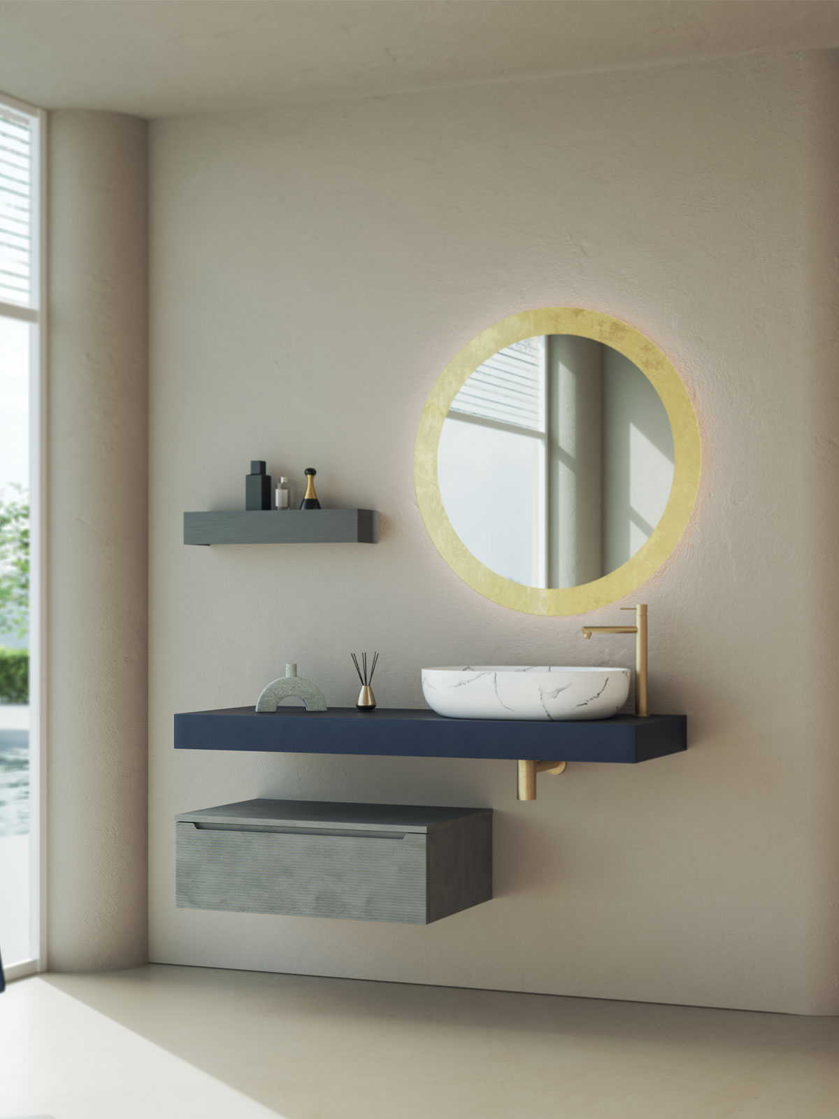 COMPOSIZIONE N.1 MENSOLONI IKON 140