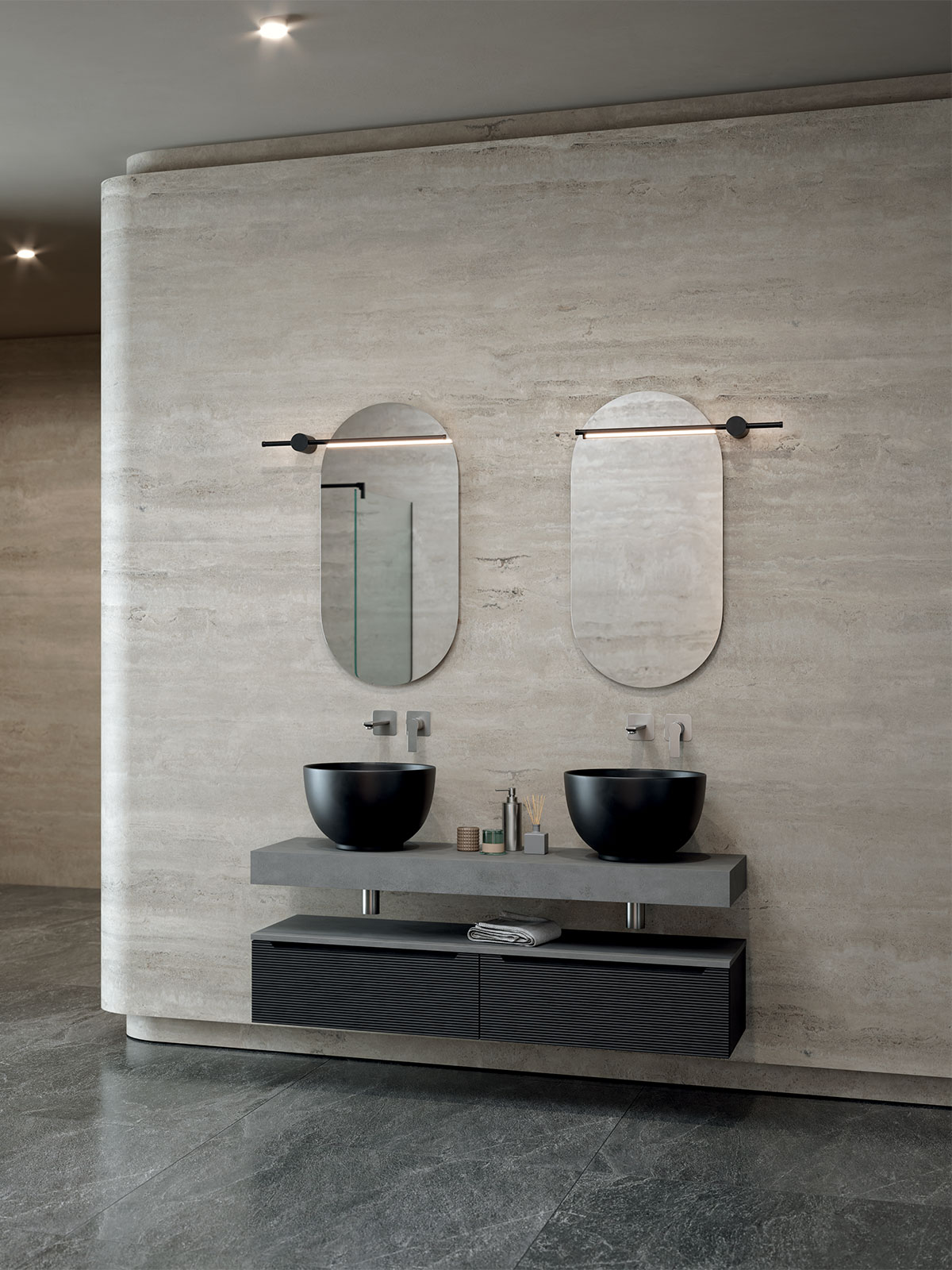 COMPOSIZIONE N.2 MENSOLONI IKON 140