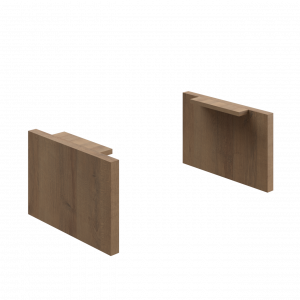 COPPIA GAMBE IN LEGNO QUBO