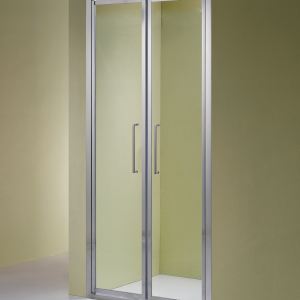 PORTA DOCCIA A 2 BATTENTI SLIM CROMO
