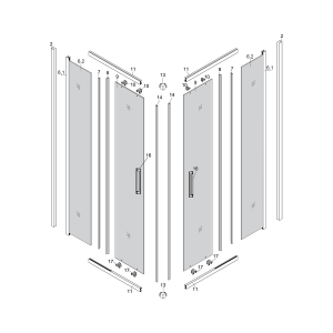 Ricambi per box doccia a 2 lati RAPID