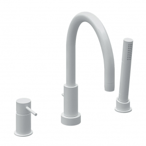 MISCELATORE BORDO VASCA SLIM BIANCO OPACO