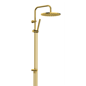 SET DOCCIA LIFE TONDO ORO SPAZZOLATO