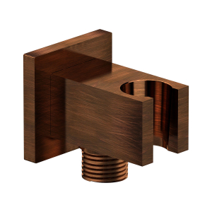 PRESA ACQUA 1/2 QUADRA CON SUPPORTO RAME SPAZZOLATO