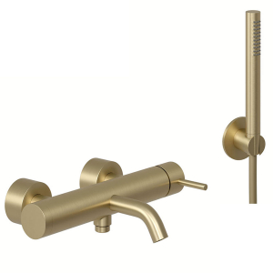 MISCELATORE ESTERNO VASCA LIFE Ø45 Acciaio Inox 316L ORO SPAZZOLATO