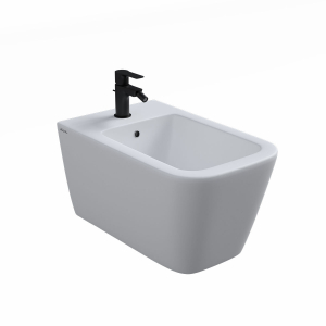 BIDET SOSPESO 1F KUBE BIANCO OPACO FISSAGGIO DAL BASSO