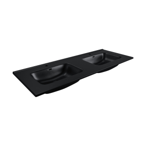 LAVABO XS 120 DOPPIA VASCA NERO OPACO
