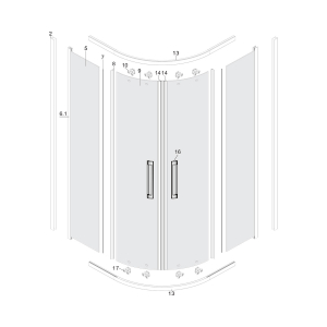 Ricambi per box doccia semicircolare