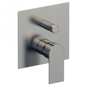 MISCELATORE INCASSO DOCCIA CON DEVIATORE A VITONE EVEN VISUAL INOX