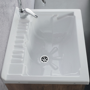 Lavabo Medusa 60 in Abs senza foro rubinetto