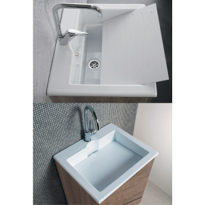 Lavatoio ZEUS 60x50 in METACRILATO Bianco