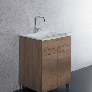 Mobile sottolavatoio con piedi zeus 2 ante